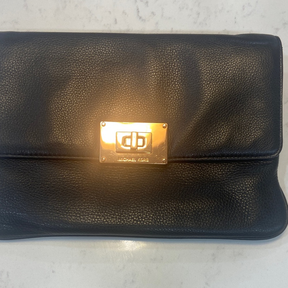 Michael Kors Black Leather Shoulder Bag